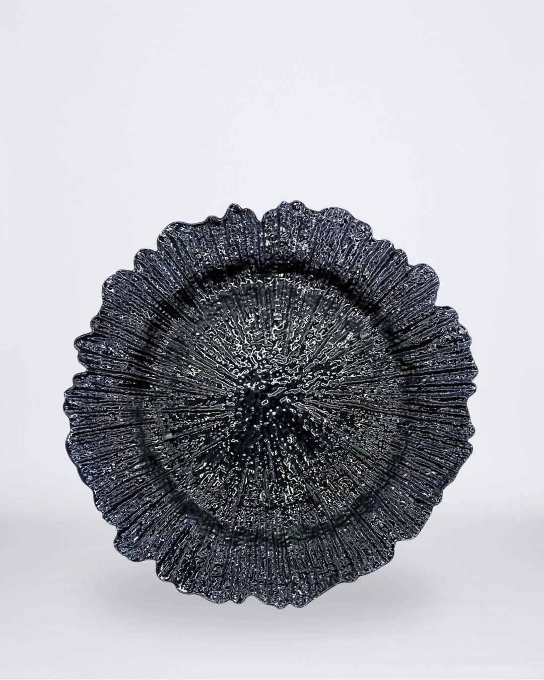 Bajo plato coral negro melamina set de 24