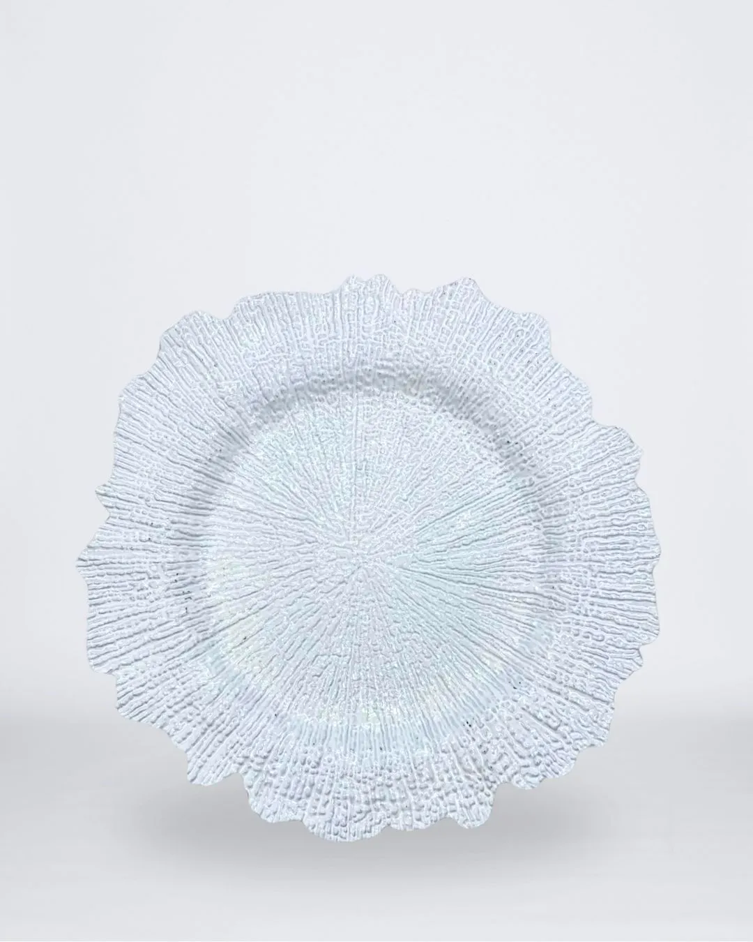Bajo plato coral blanco melamina set de 24
